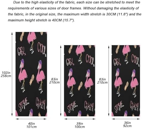 Susiyo Black Flamingos Halloween Door Cover