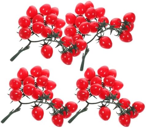Alipis Artificial Red Cherry Tomatoes Decor Props