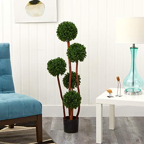 Nearly Natural 4ft Boxwood Topiary UV Resistant