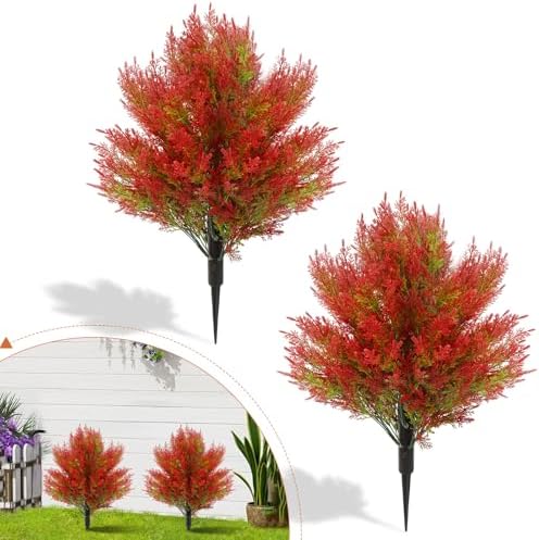Artificial Topiary Ball Trees 2 Pack 28 Inches UV Resistant