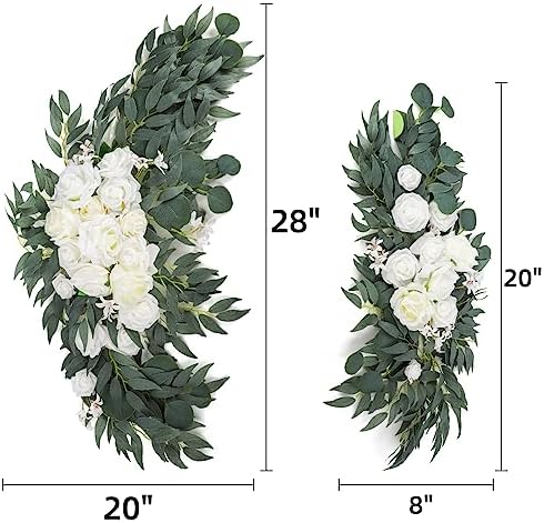 2 Pack Artificial Wedding Arch Flowers Set