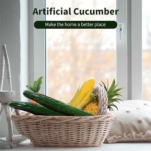 Lifelike Artificial Cucumber for Home Kitchen Decor and Party