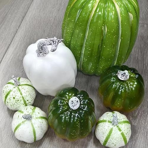 Belupai 7 Pcs Artificial Pumpkins Decor