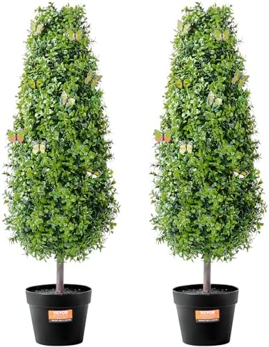 VEVOR Artificial Boxwood Topiary Tree 36 Inch 2 Pack