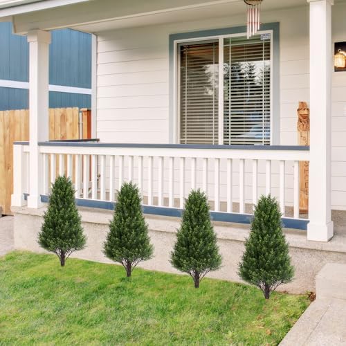 36 Inch Artificial Cedar Topiary Trees Set of 2