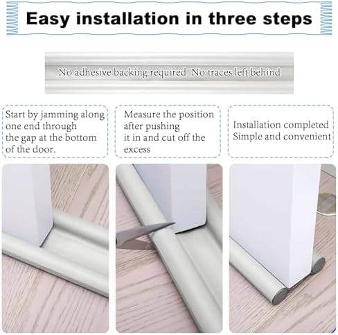 Double Door Draft Stopper 37 Inch Soundproof Windproof