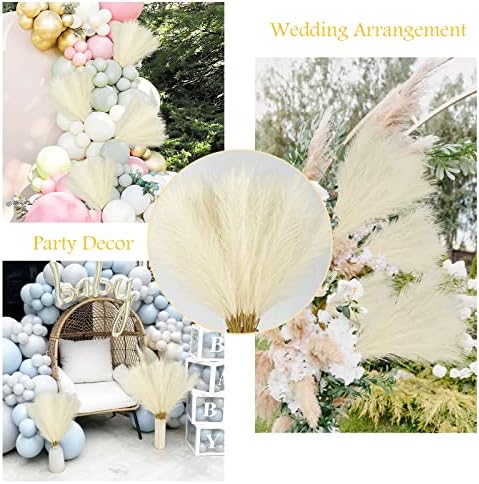 50PCS Beige Artificial Pampas Grass Decor