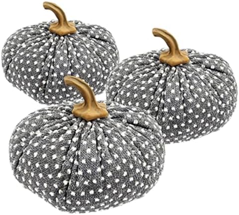 Set of 3 Fabric Pumpkins for Fall Decor