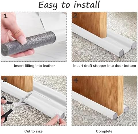 Wanheart Under Door Draft Stopper - Adjustable and Washable