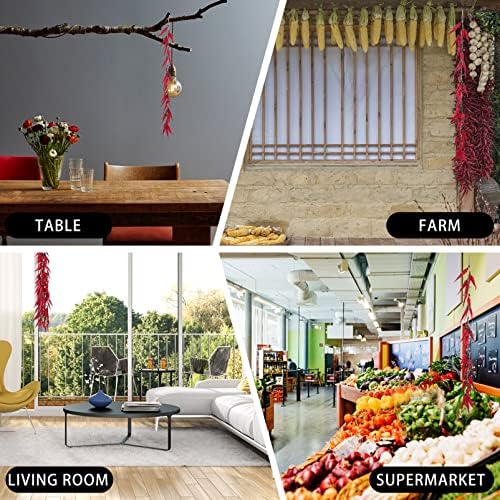 Happyyami 5pcs Artificial Chili Peppers Hanging Decorations