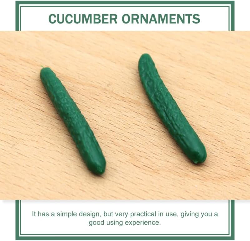 20Pcs Miniature Cucumber Models for Dollhouse Decor