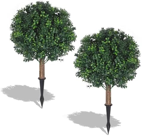 Shinoske 23 Inch Artificial Boxwood Topiary Balls Set of 2