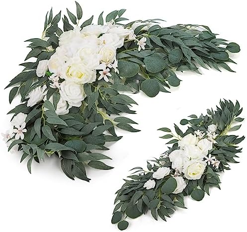 2 Pack Artificial Wedding Arch Flowers Set