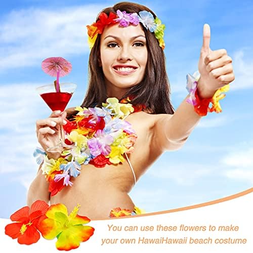 WILLBOND 120 Piece Hibiscus Flowers Decor Set