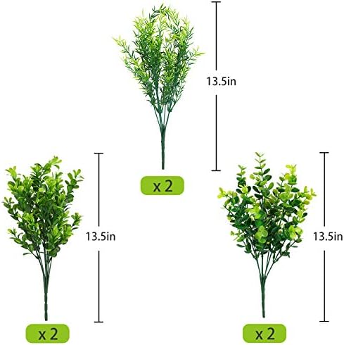 Ouddy Decor 6 Bundle Artificial Greenery Set