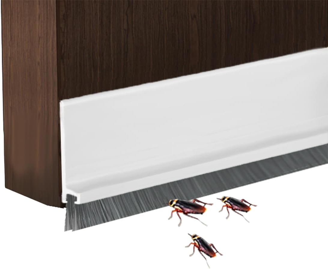 Yingd Door Draft Stopper with Brush 39 Inch Rubber Door Sweep