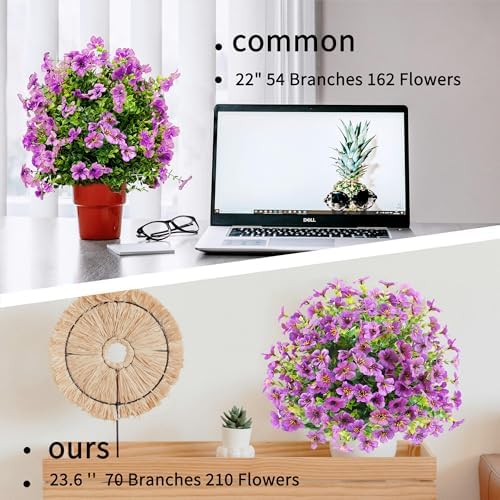 BELIFI Artificial Topiary Ball Tree with Ground Spike 2 Pcs Purple