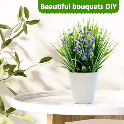 10 Pack Artificial Grass Plants for Outdoor Decor