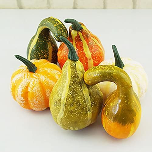 TITA-DONG Artificial Pumpkins and Gourds Set of 12 Halloween Foam Props