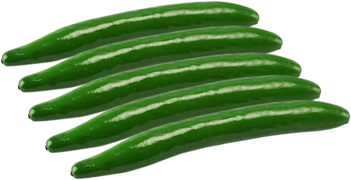 Magiclulu 5pcs Artificial Cucumber Display Props