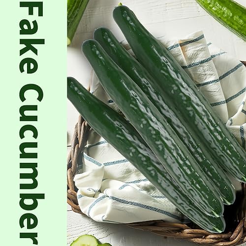 Lifelike Artificial Cucumber for Home Kitchen Decor and Party