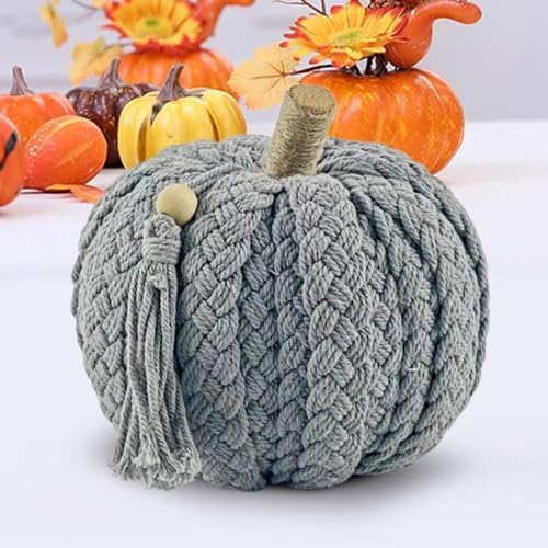 Lindagary Harvest Faux Pumpkins Artificial Pumpkin Gray Decor