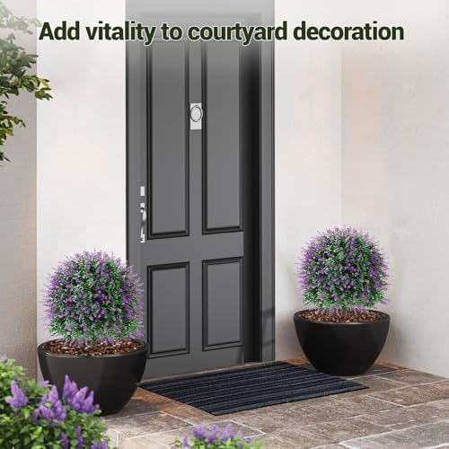 26 Inch Artificial Lavender Topiary Set of 2