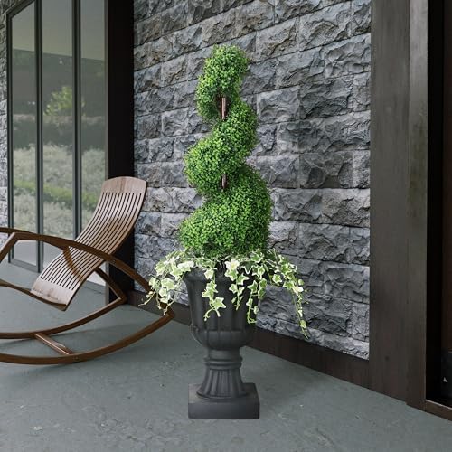 Puleo International 52 Inch Boxwood Topiary Artificial Tree