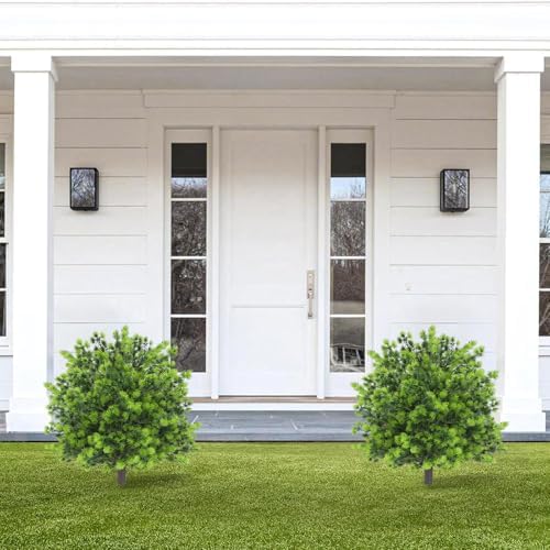 Artificial Boxwood Topiary Balls with Ground Spikes