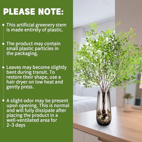 3PCS Artificial Nandina Stems for Vase Decor 433 Inch