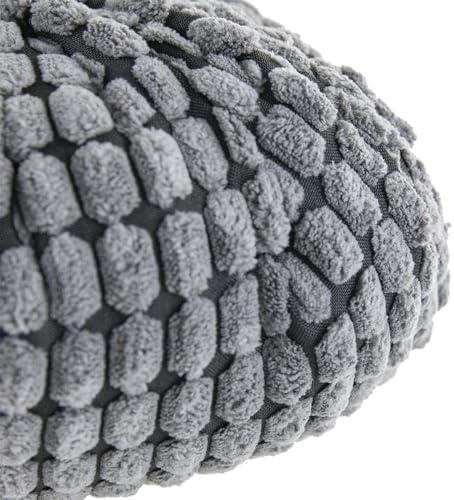 Farmhouse Weighted Pumpkins Set of 2 Gray Chenille Fall Decor