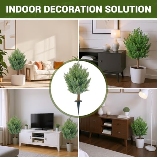 30 Artificial Cypress Topiary Ball Trees Set of 2