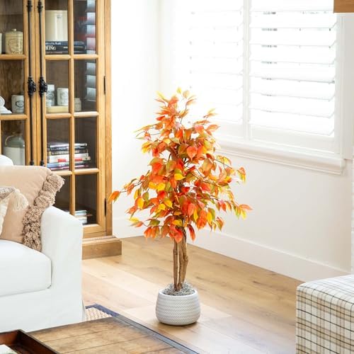 Nearly Natural 3ft Autumn Ficus Artificial Tree