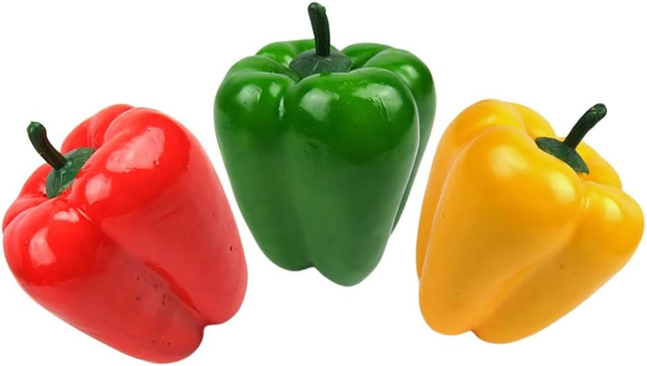 LOGOFUN 6PCS Artificial Sweet Pepper Decor for Kitchen Display
