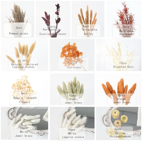 DIY Dried Flower Set with Twine Orange