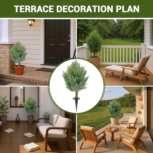 30 Artificial Cypress Topiary Ball Trees Set of 2