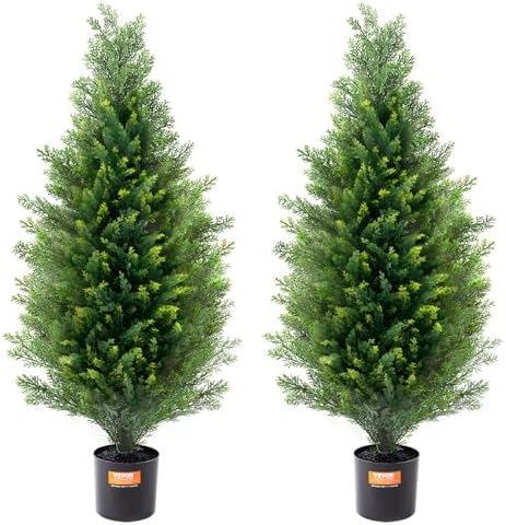 VEVOR Artificial Cedar Topiary Tree 36 Inch 2 Pack
