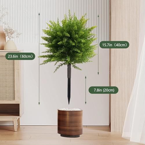 236 Inch Artificial Cypress Topiary Set of 2