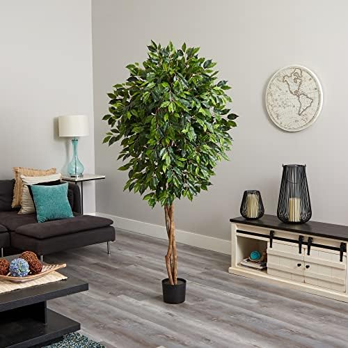 Nearly Natural 65 Ficus Artificial Tree Green