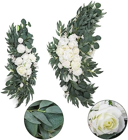 2 Pack Artificial Wedding Arch Flowers Set