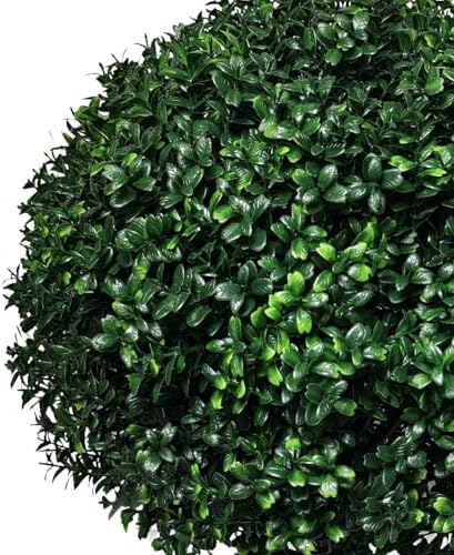 Set of 2 Artificial Boxwood Topiary Trees 245 Inch Tall