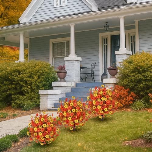 ICX 2 Pack 236 Artificial Boxwood Topiary Balls with Ground Spikes