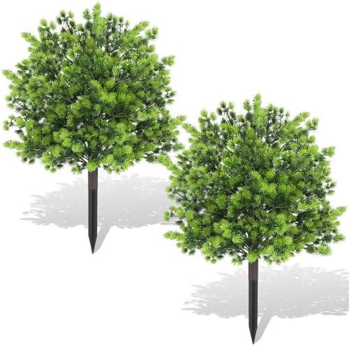Artificial Boxwood Topiary Balls with Ground Spikes