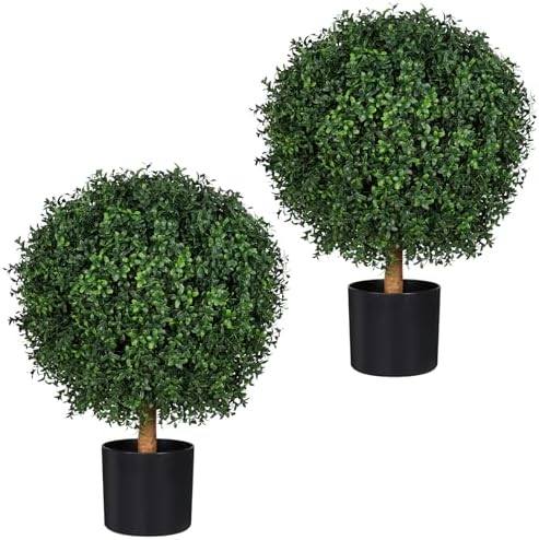 26 Inch Artificial Topiary Trees Set of 2