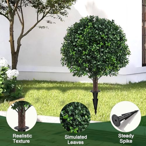 Artificial Boxwood Topiary Ball Set of 2 UV Resistant