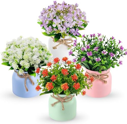 Der Rose 4 Pack Artificial Plants Indoor Decor