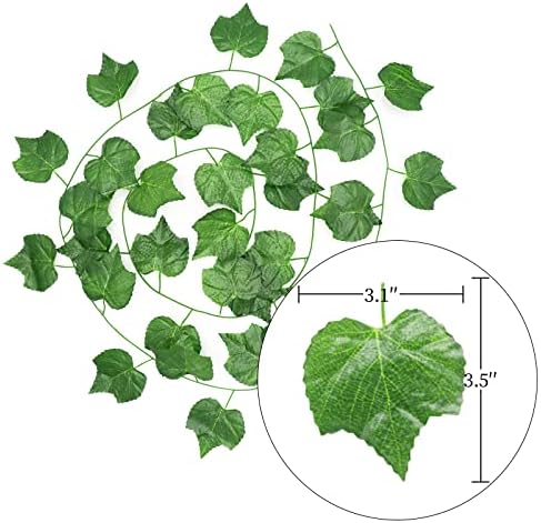 12 Strands 90 ft Artificial Grape Vines with 3 String Grapes Garland