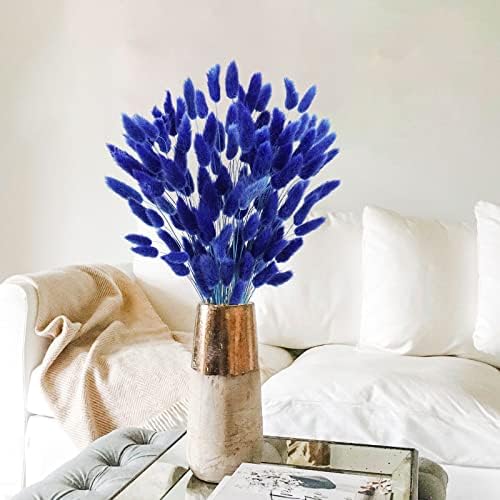 Uieke 17 Inch Natural Bunny Tails Dried Flowers 120 Pcs
