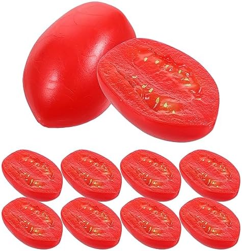 TOYANDONA 10PCS Lifelike Cherry Tomato Artificial Decor Models