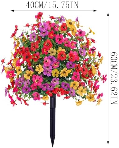 236in Artificial Violet Topiary with Ground Spikes